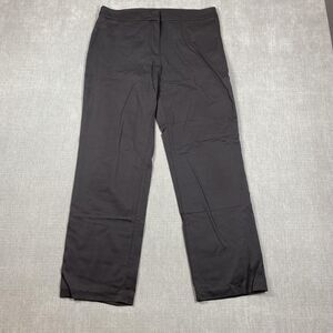Eileen Fisher Pants Womens Medium Gray Straight Leg Stretch Twill Dressy Office